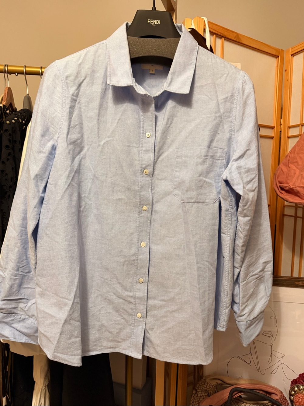 Sezane Tomboy Shirt in Blue